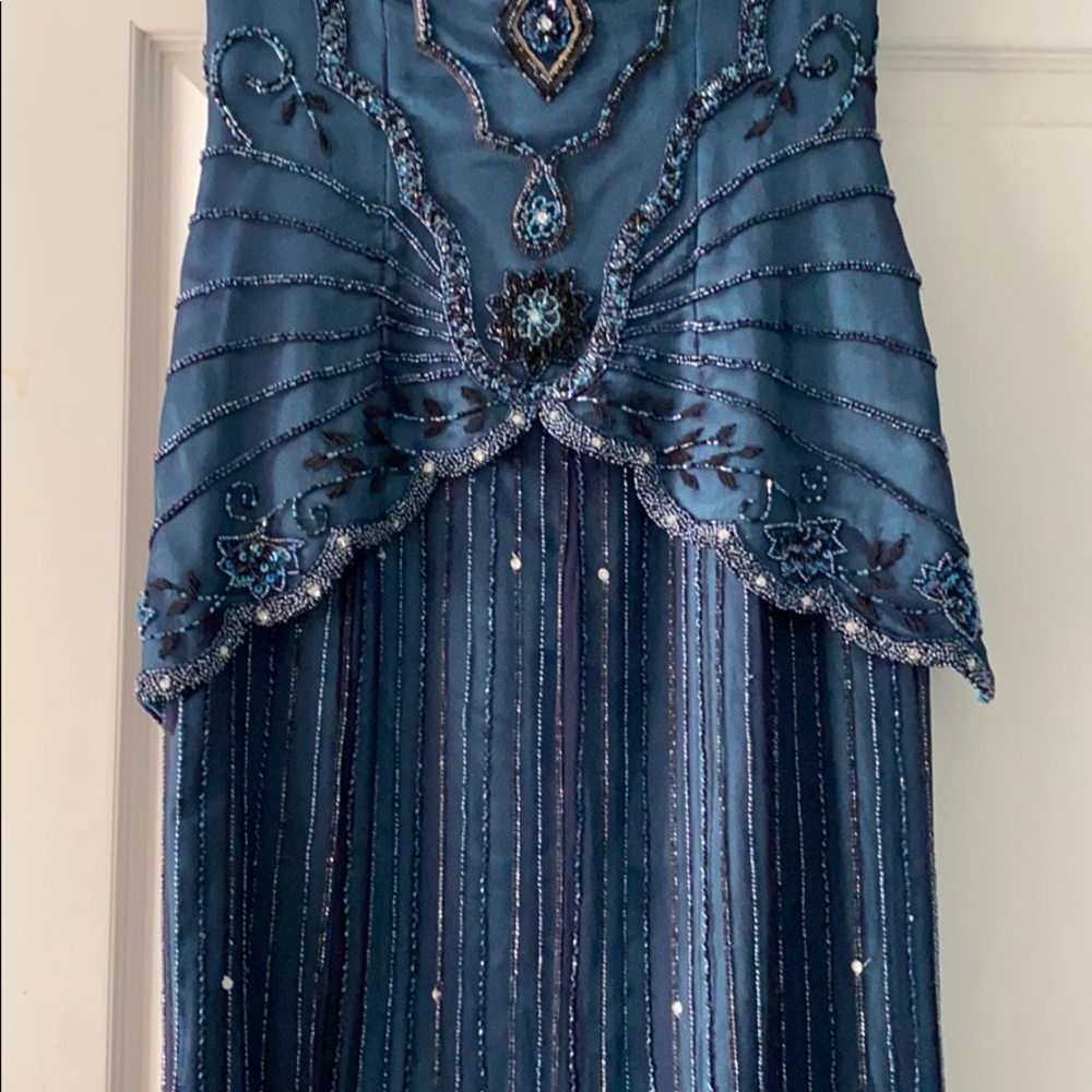 Size Medium Beautiful Sequences Long Midnight Blue - image 8